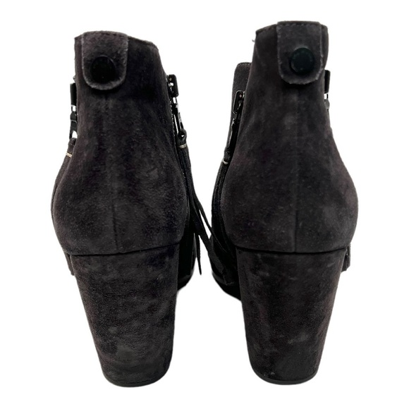 Rag & Bone Margot Gray Suede Tassel Heeled Booties - Picture 7 of 12